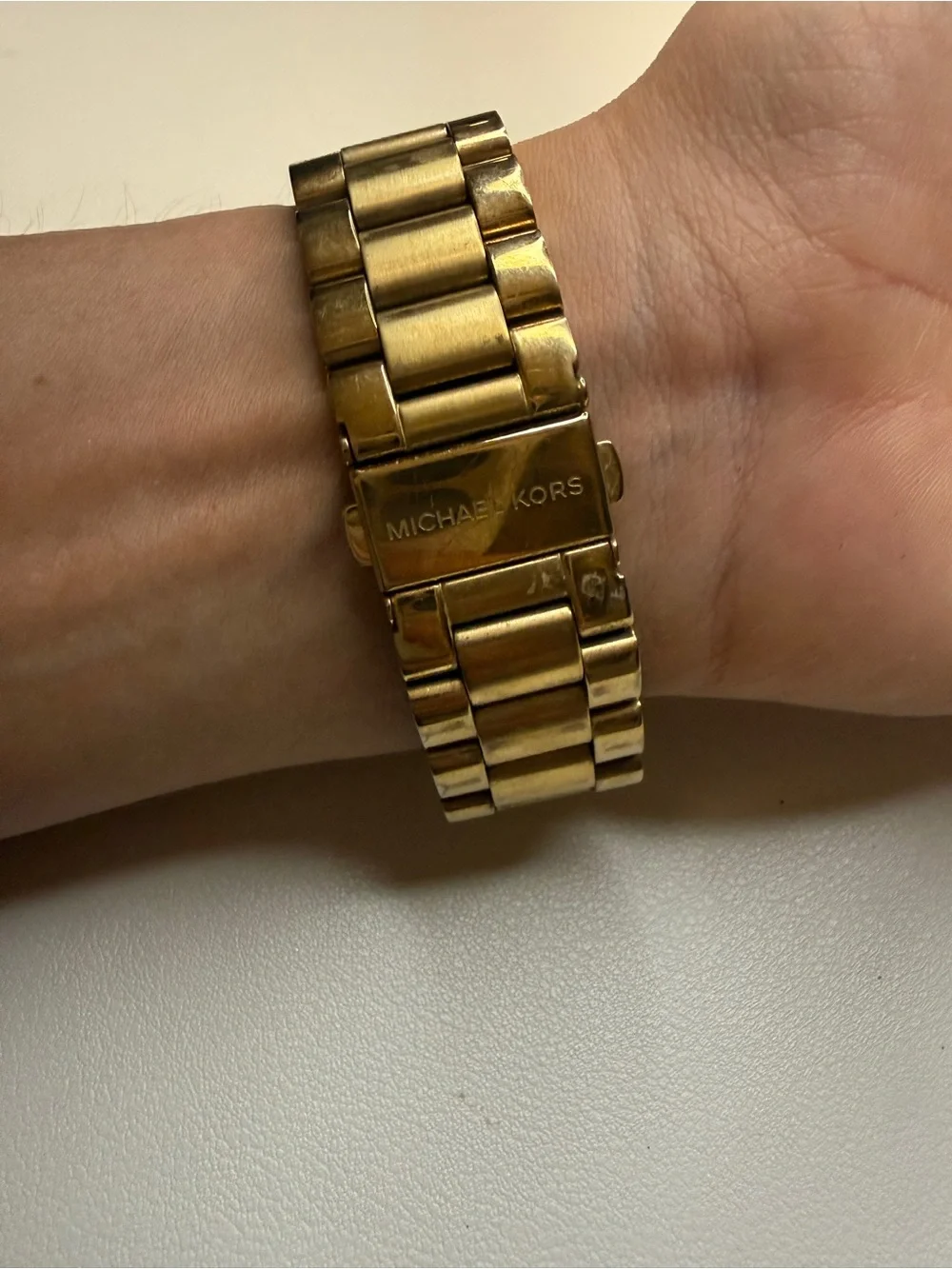 Michael Kors Gold-Tone Bradshaw  Chronograph Watch with Black Dial MK 5739